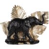 Clayre & Eef 6PR3816 Dekorace Slon 25x10x18 cm černá - zlatá barva