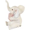 Clayre & Eef 6PR3820 Dekorace Slon 8x6x10 cm Bílá - růžová
