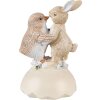 Clayre & Eef 6PR3826 Dekorace králík a kuřátko 8x8x13 cm béžová - hnědá