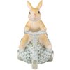 Clayre & Eef 6PR3836 Dekorace králík 11x8x13 cm hnědá - modrá
