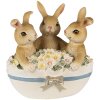 Clayre & Eef 6PR3839 Dekorace králík 11x9x12 cm hnědá - béžová