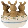 Clayre & Eef 6PR3839 Dekorace králík 11x9x12 cm hnědá - béžová