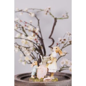 Clayre & Eef 6PR3844 Dekorace králík 12x6x13 cm hnědá - žlutá