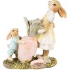 Clayre & Eef 6PR3844 Dekorace králík 12x6x13 cm hnědá - žlutá