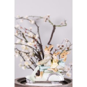 Clayre & Eef 6PR3845 Dekorace králík 17x7x15 cm zelená - hnědá