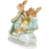 Clayre & Eef 6PR3845 Dekorace králík 17x7x15 cm zelená - hnědá