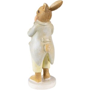Clayre & Eef 6PR3849 Dekorace králík 5x8x16 cm zelená - žlutá