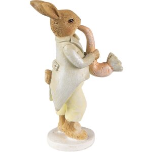 Clayre & Eef 6PR3849 Dekorace králík 5x8x16 cm zelená - žlutá