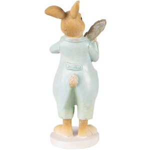 Clayre & Eef 6PR3851 Dekorace králík 7x5x15 cm zelená - hnědá
