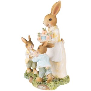 Clayre & Eef 6PR3854 Dekorace králík 12x8x15 cm žlutá - hnědá