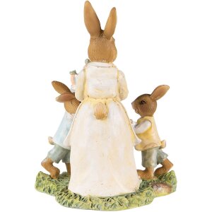 Clayre & Eef 6PR3854 Dekorace králík 12x8x15 cm žlutá - hnědá