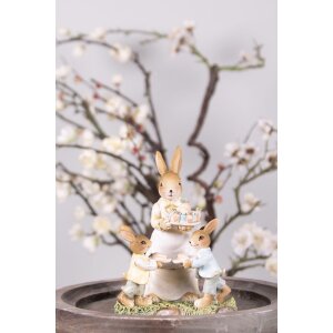 Clayre & Eef 6PR3854 Dekorace králík 12x8x15 cm žlutá - hnědá