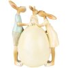 Clayre & Eef 6PR3856 Dekorace králík 13x9x17 cm zelená - žlutá