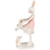 Clayre & Eef 6PR3868 Dekorace králík 9x6x22 cm růžová - béžová