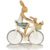 Clayre & Eef 6PR3869 Dekorace králík 18x7x22 cm bílá - béžová