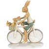 Clayre & Eef 6PR3869 Dekorace králík 18x7x22 cm bílá - béžová