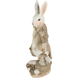 Clayre & Eef 6PR3872 Dekorace králík 12x6x17 cm béžová - hnědá