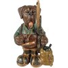 Clayre & Eef 6PR3883 Dekorace Pes 20x13x32 cm hnědá - zelená