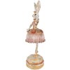 Clayre & Eef 6PR3884 Dekorace králík 11x11x35 cm růžová - béžová