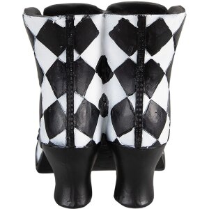 Clayre & Eef 6PR3890 Dekorace Boty 15x12x15 cm černá - bílá