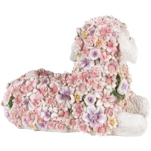 Clayre & Eef 6PR4879 Dekorace Ovečka 25x13x16 cm růžová