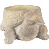 Clayre & Eef 6TE0458 Květináč Želva Ø 22x16x10 cm Béžový