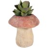 Clayre & Eef 6TE0460L Květináč Houba Ø 21x23 cm Hnědý - červený