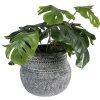 Clayre & Eef 6TE0468M Květináč Ø 21x19 cm šedý kulatý