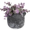 Clayre & Eef 6TE0469M Květináč 13x11x9 cm šedý kulatý