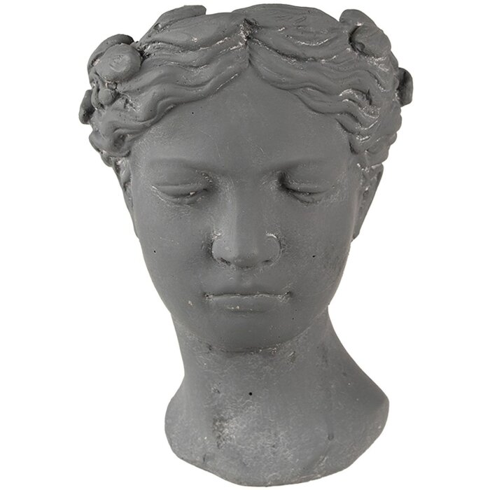 Clayre & Eef 6TE0472 Květináč Woman 18x17x25 cm šedý