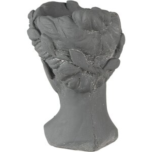 Clayre & Eef 6TE0472 Květináč Woman 18x17x25 cm šedý