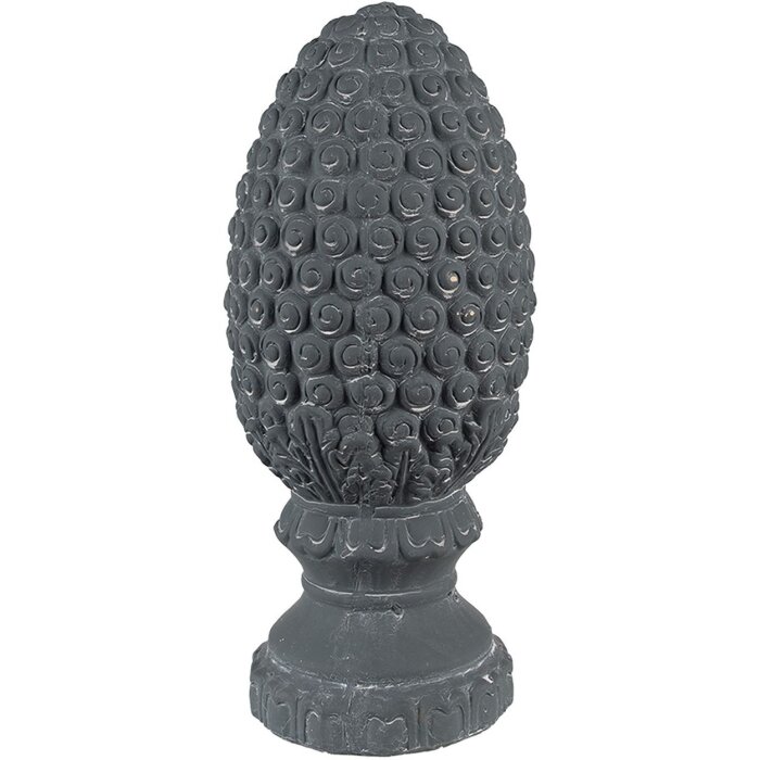 Clayre & Eef 6TE0473M Dekorace borová šiška Ø 13x31 cm šedá