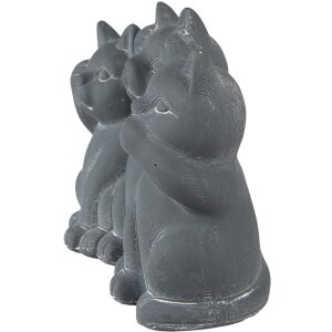 Clayre & Eef 6TE0475 Dekorace Kočky 22x10x16 cm šedá
