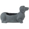 Clayre & Eef 6TE0479 Květináč Dog 30x12x16 cm šedý