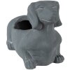 Clayre & Eef 6TE0479 Květináč Dog 30x12x16 cm šedý