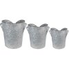 Clayre & Eef 6Y4873 Držák na rostliny (sada 3 kusů) Ø 25x28 - Ø 21x24 - Ø 17x20 cm šedý