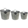 Clayre & Eef 6Y4878 Držák na rostliny Ø 32x25 - Ø 29x23 - Ø 26x21 cm Šedá - zelená