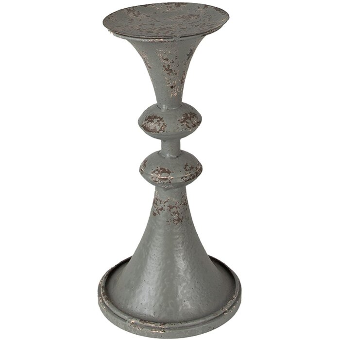 Clayre & Eef 6Y4946 Svícen Ø 13x26 cm šedý