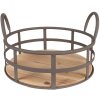 Clayre & Eef 6Y5248 Koš Ø 25x9-15 cm Grey - Brown Úložný koš