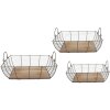 Clayre & Eef 6Y5250 Koše 35x25x11 - 31x21x9 - 27x17x6 cm šedá - hnědá