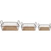 Clayre & Eef 6Y5251 Koše 38x28x11 - 33x23x10 - 28x18x9 cm šedá - hnědá