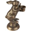 Clayre & Eef 6Y5322 Svícen Rabbit 10x7x16 cm Zlatá barva