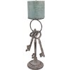Clayre & Eef 6Y5423 Svícen 13x11x33 cm šedý