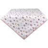 Clayre & Eef BPD01 Ubrus 100x100 cm Béžový - růžový čtverec