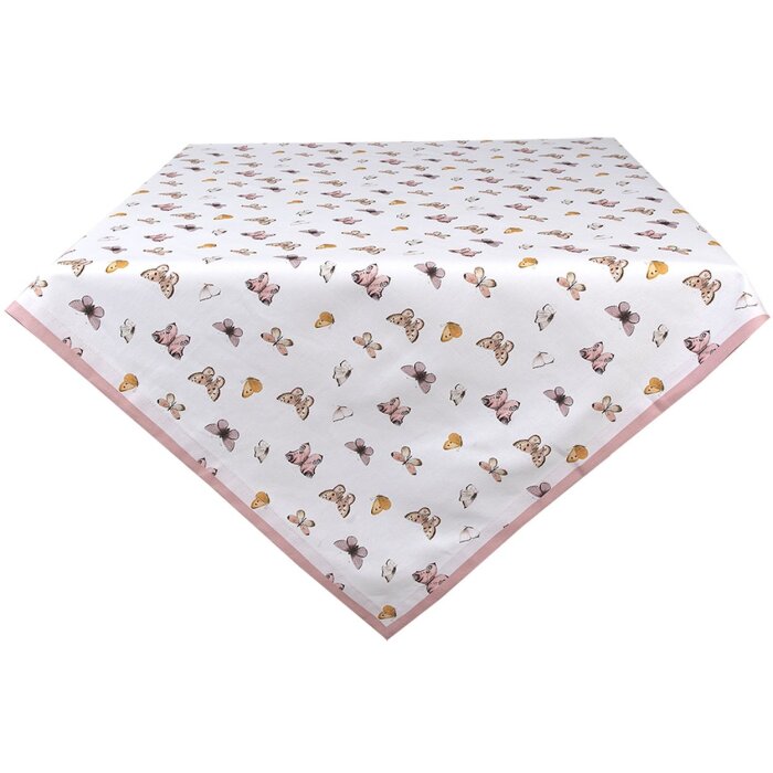Clayre & Eef BPD05 Ubrus 150x250 cm béžový - růžový obdélník