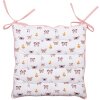Clayre & Eef BPD29 Polštář na židli s pěnou 40x40x4 cm béžový - růžový