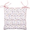 Clayre & Eef BPD29 Polštář na židli s pěnou 40x40x4 cm béžový - růžový