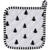 Clayre & Eef BWX45 Chňapka 20x20 cm černá - bílý čtverec