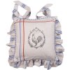 Clayre & Eef DFR25 Povlak na polštář na židli béžový 40x40 cm Bavlněný venkovský styl