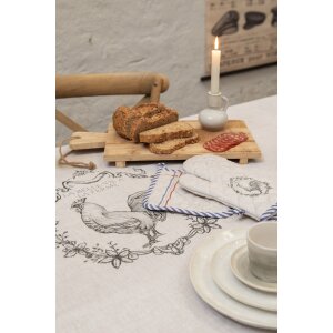 Clayre & Eef DFR47 Koš na chléb 35x35x8 cm Béžový čtverec